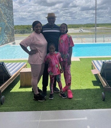 Tosin, his wife Tolu, and daughters Dara &amp; Dami on holiday in Punta Cana