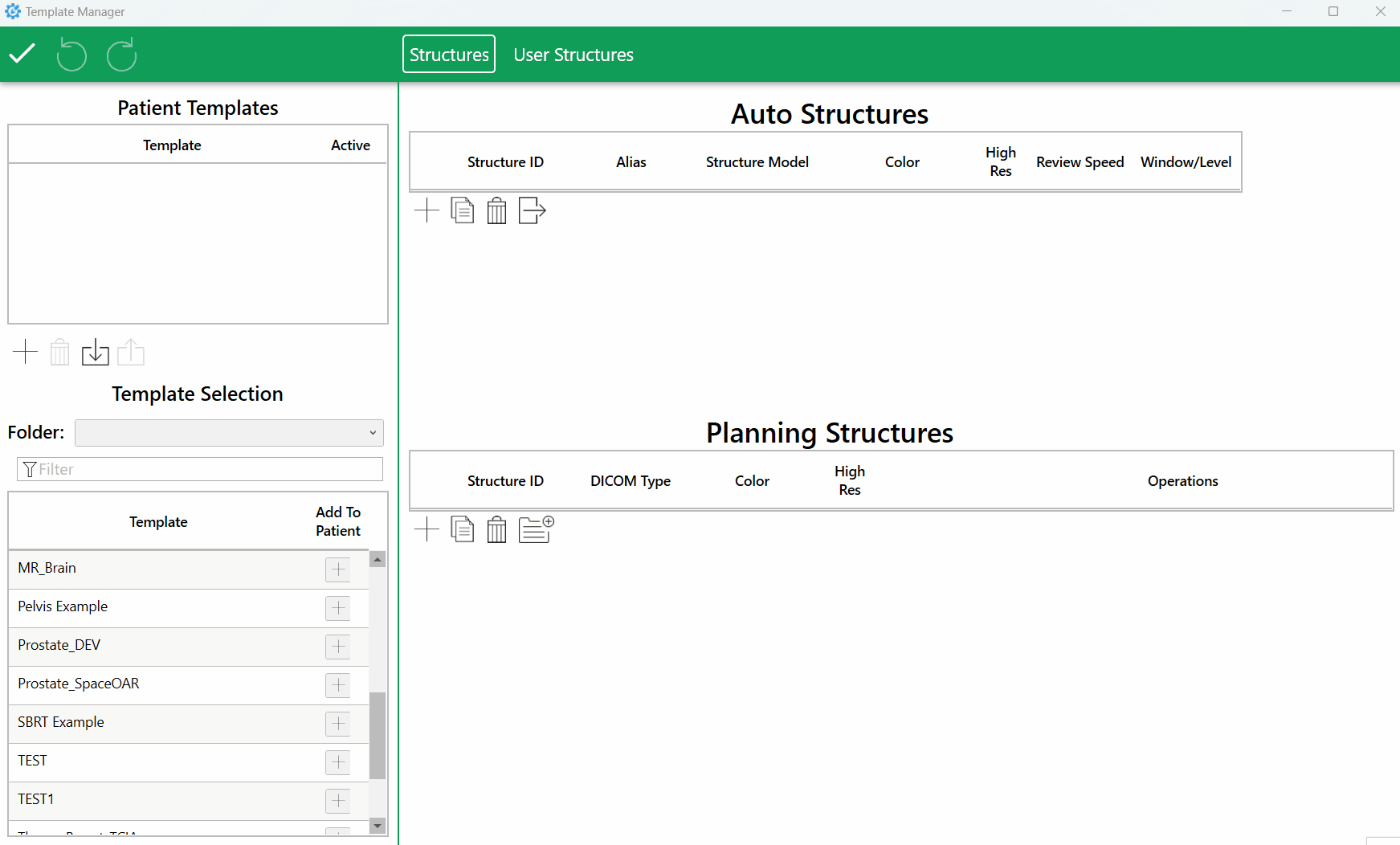 Using Planning Structures in a Structure Template
