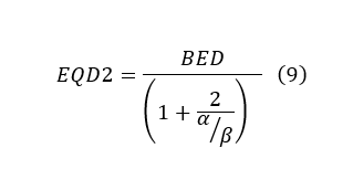 EQD2=BED/(1+2/(α/β))